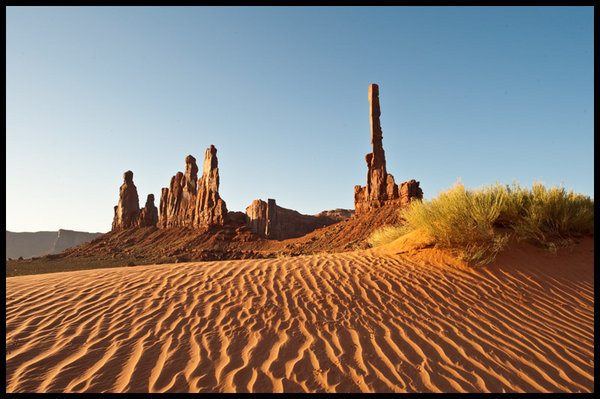 Sunrise at the Totem Poles - Monument Valley