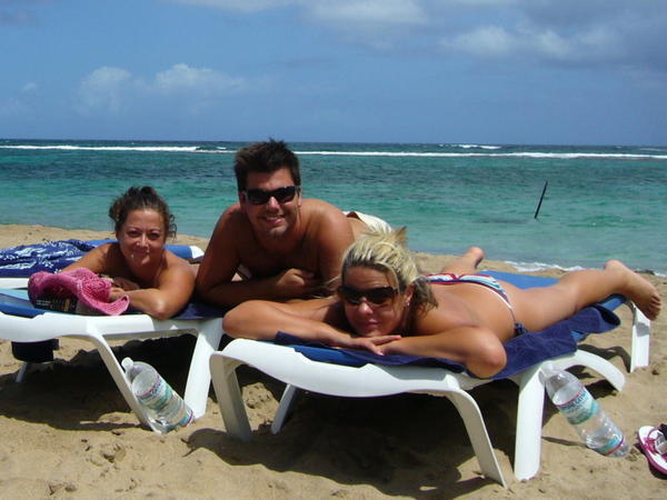 Me, Brooks and Kristina on the Beach