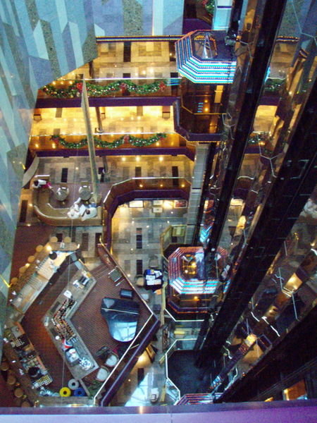 Looking Down Into the Lobby