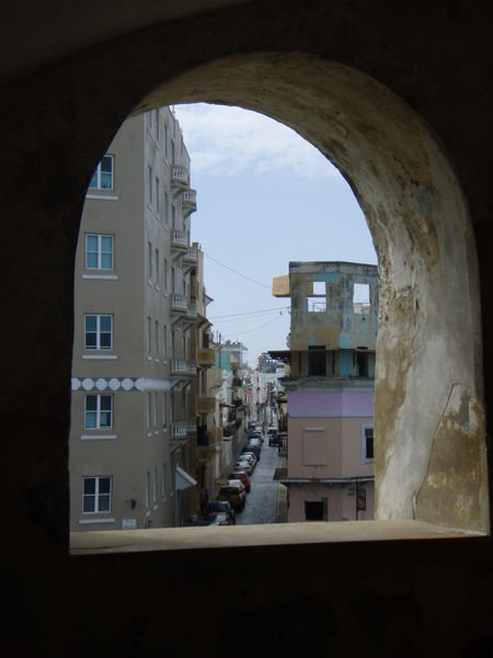 Looking Out To The Streets of Old San Juan