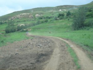 The road into Lesotho