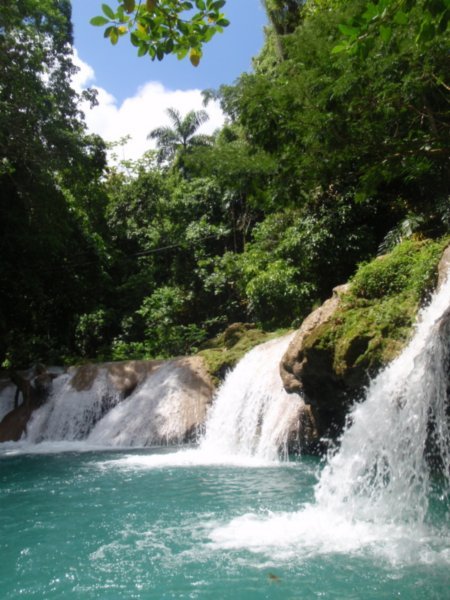 Water Falls in the Blue Hole