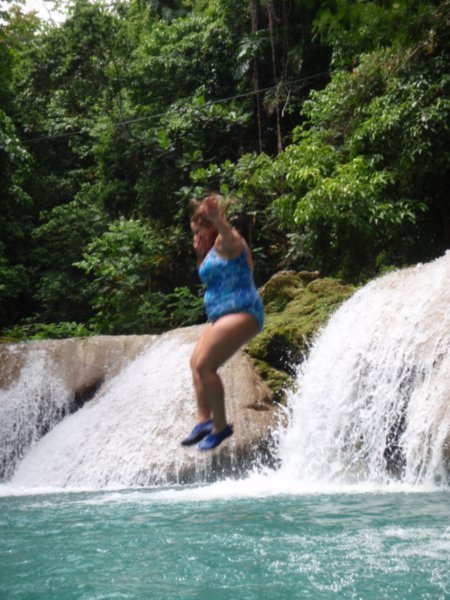 Jess Jumps Off the Falls