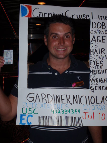 Nick, as a Crew ID, at the Crew Party