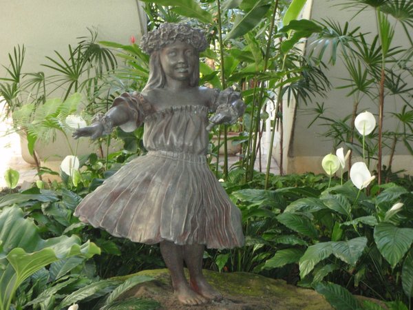 Hula Girl in the Gardens