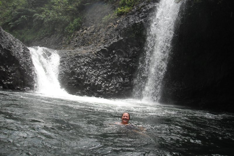 Swimming at Wainabau Falls