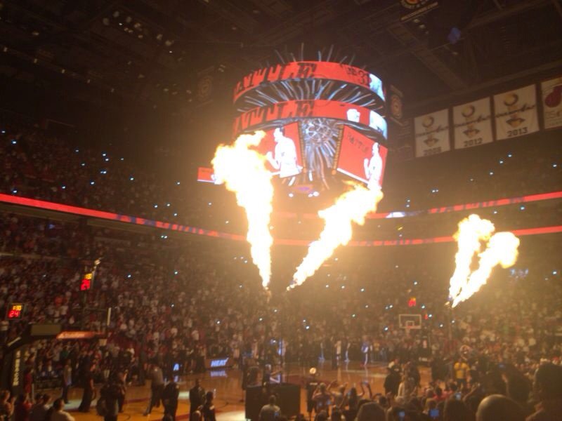 Flames at the game
