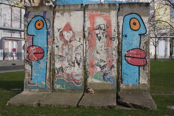 The Berlin Wall! Can you see us?