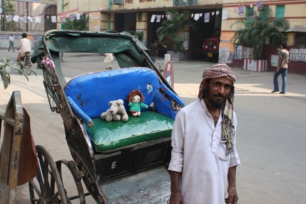 Man powered rickshaw 