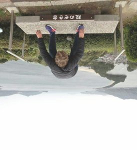 Upside down at Amanohashidate