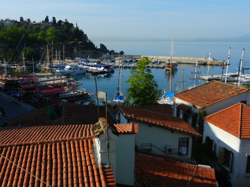 view of the old harbour in Antalya