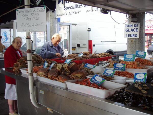 Oustreham fish market
