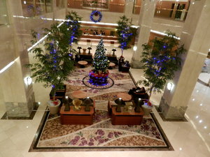 Our hotel lobby in Okayama