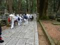 Pilgrims visit Kobo Daishi's resting place