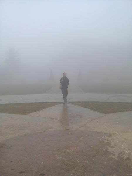 Sarah in the fog