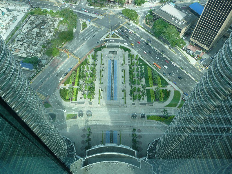 view down from the towers