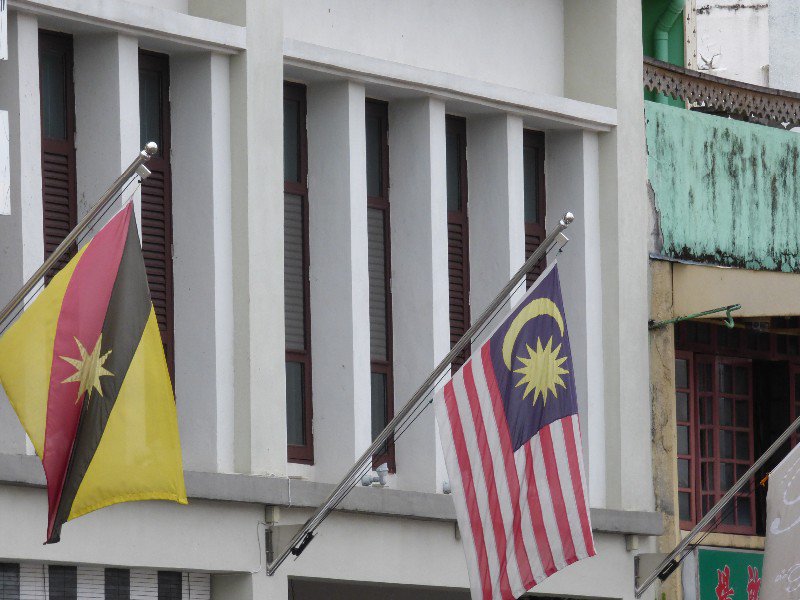 Sarawak Flag with Malaysian Flag