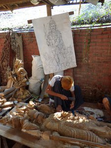 woodcarving in Mandalay