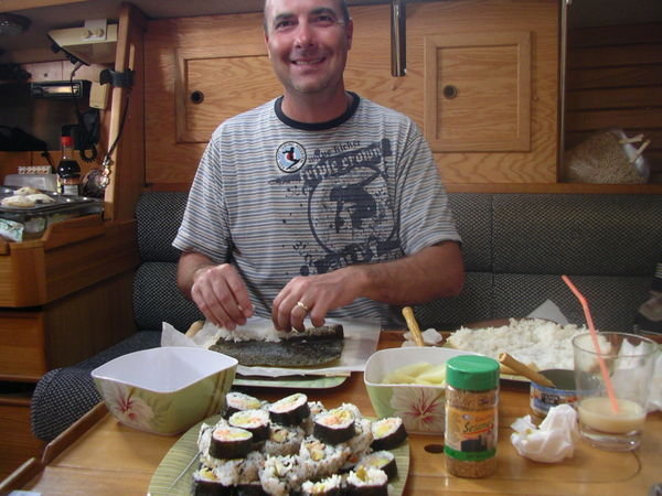 Préparation des sushi par Patrick