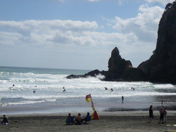 This is where we were on Piha