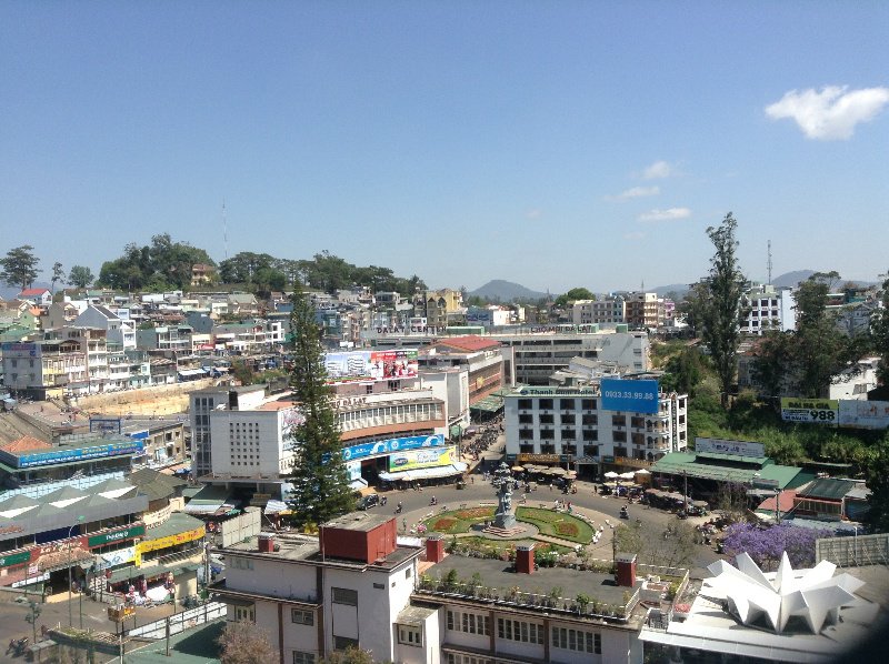 View of Da Lat from hotel roof terrace