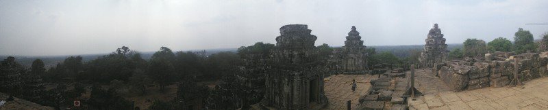 A panoramic view from the top of one of the temples.