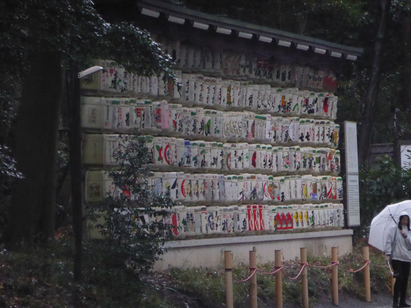 Sake barrels outside the Shrine