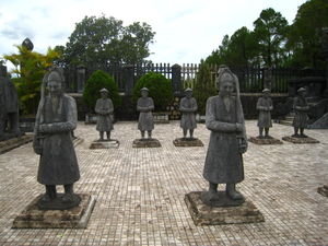 Mausoleum guard statues