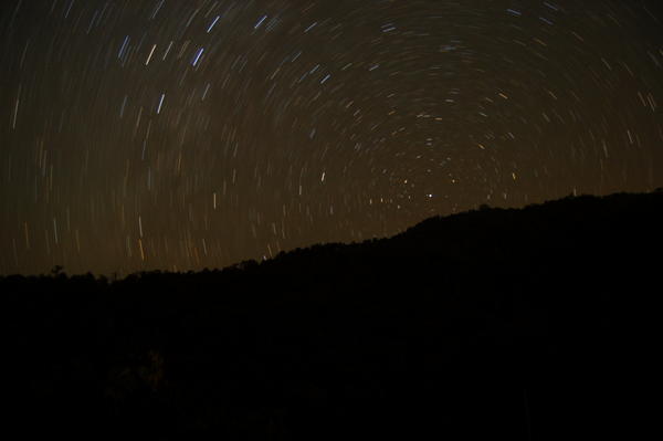 Starry night with the Hmong Hill Tribe