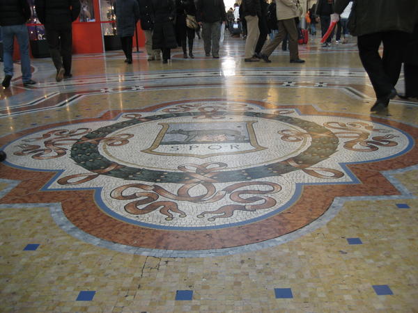 The Mosaic on the floor of the Galleria