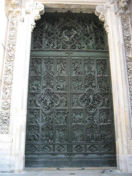 The door of the Duomo