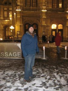 In front of the Opera House..yes it had finally snowed again!