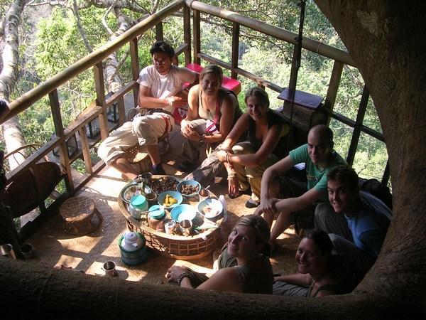 Lunch in the treehouse!