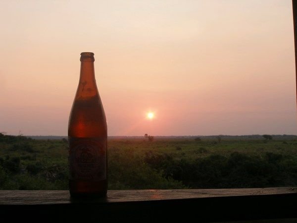My beer enjoying the sunset!