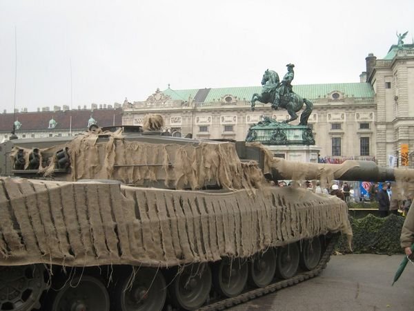 Tank with Statue