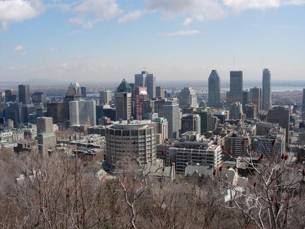 Montreal vu du parc de Mont -royal