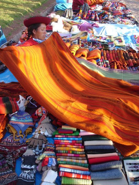 A market in the sacred valley
