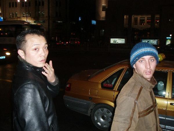 Jo and Mr White getting into a Taxi!