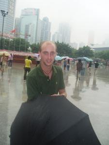 Joe and his umbrella