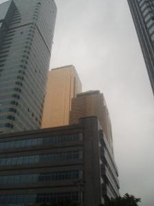 A gold building