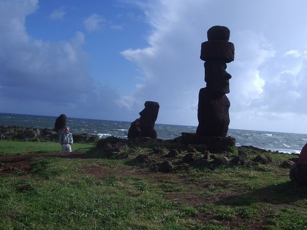 Me sneaking up on the Moai