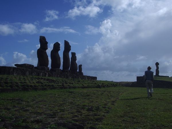 Ahu of five Moai