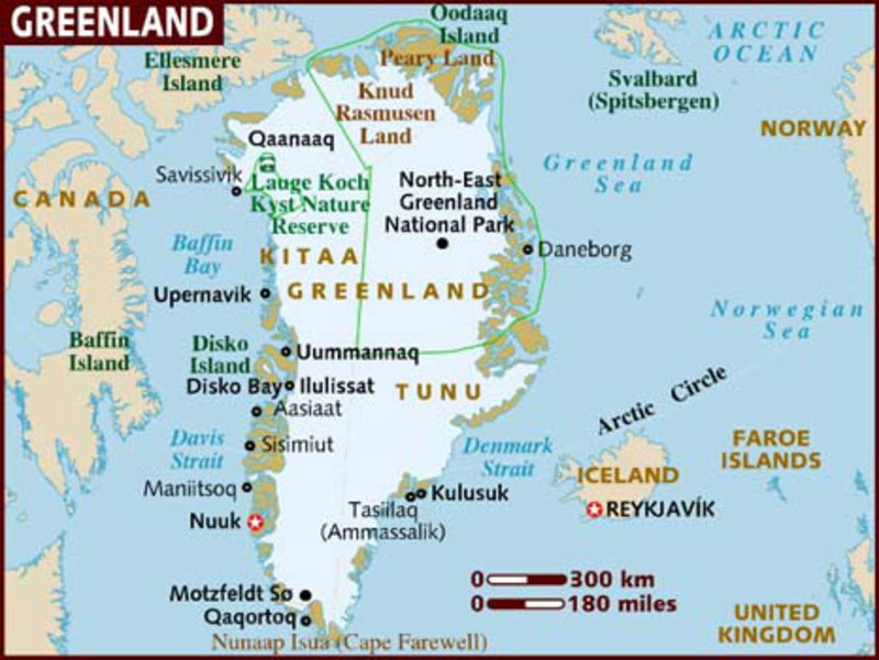 Map of greenland photo