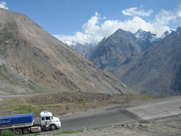 Road through the Andes