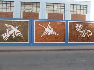 Mural depiction of Nazcar images