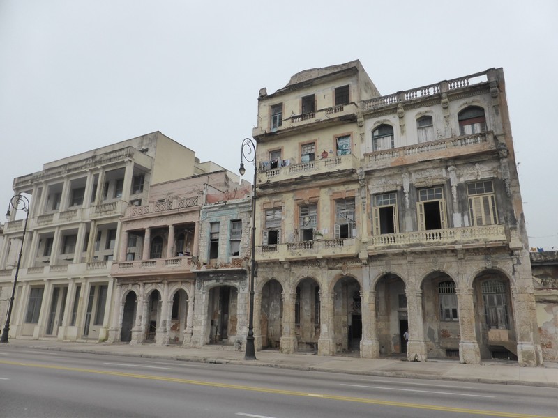 Numerous old colonial buildings awaiting restoration