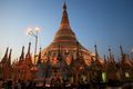 Shwedagon pagoda at night