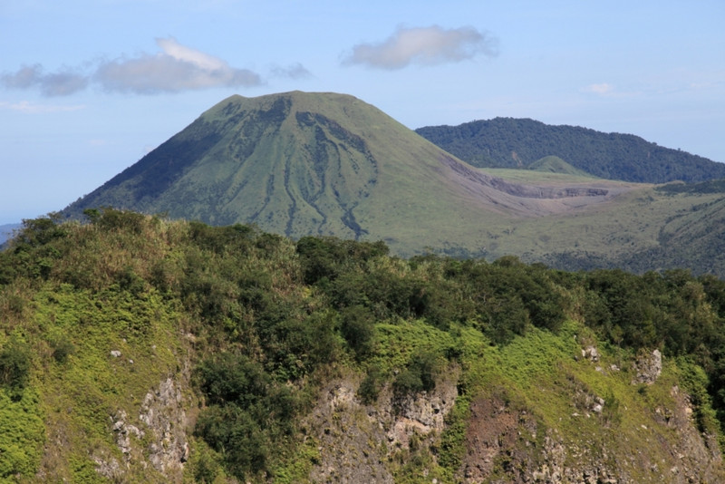 Gunung Lokon showing crater