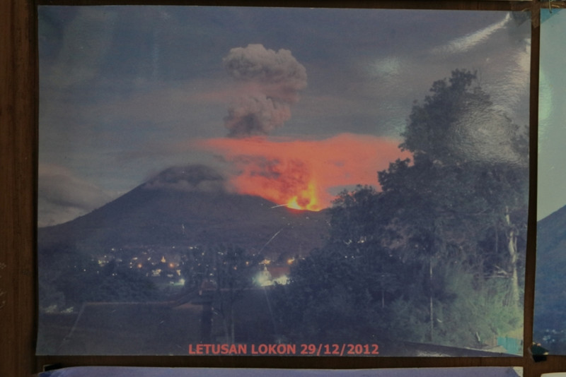 Lokon eruption in 2012