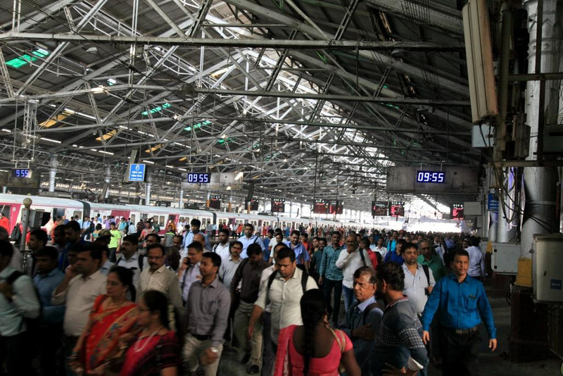 A light crowd at CST station Mumbai